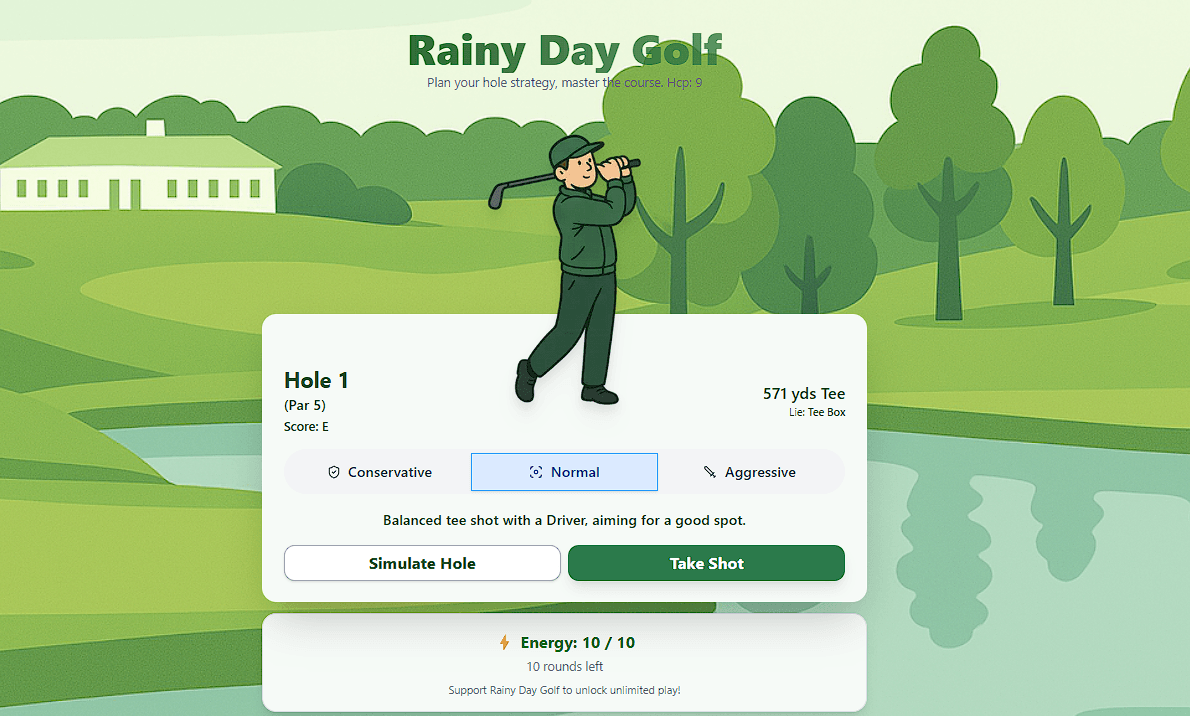Rainy Day Golf demonstration
